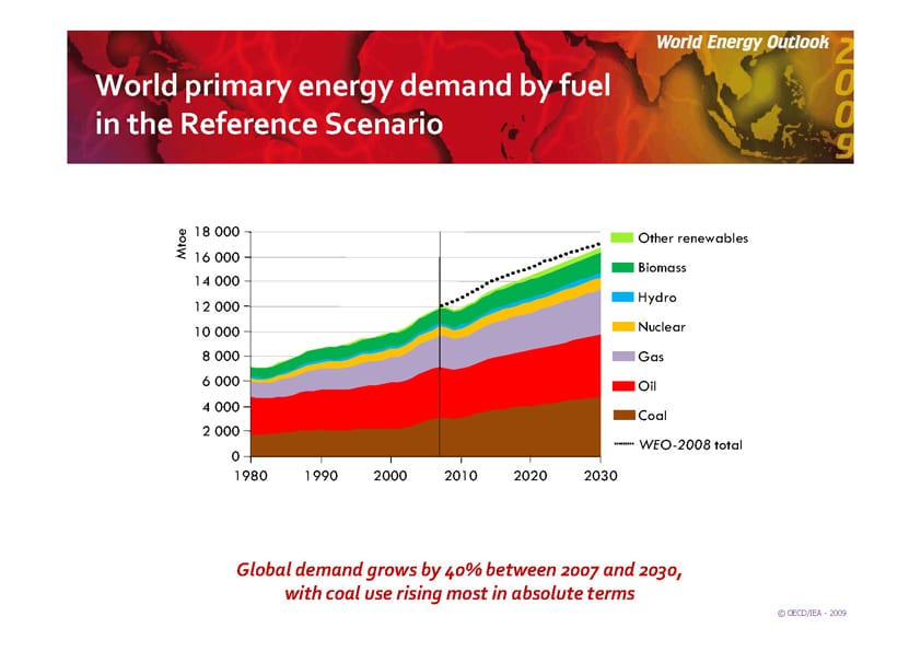 WEO Primary Energy Demand Reference Scenario